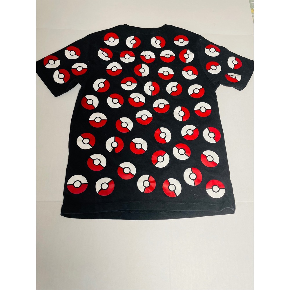 Wonder Nation Boys Pokemon I Caught 100 Days Poke Ball Graphic Tee Black L 10-12 - Picture 2 of 7